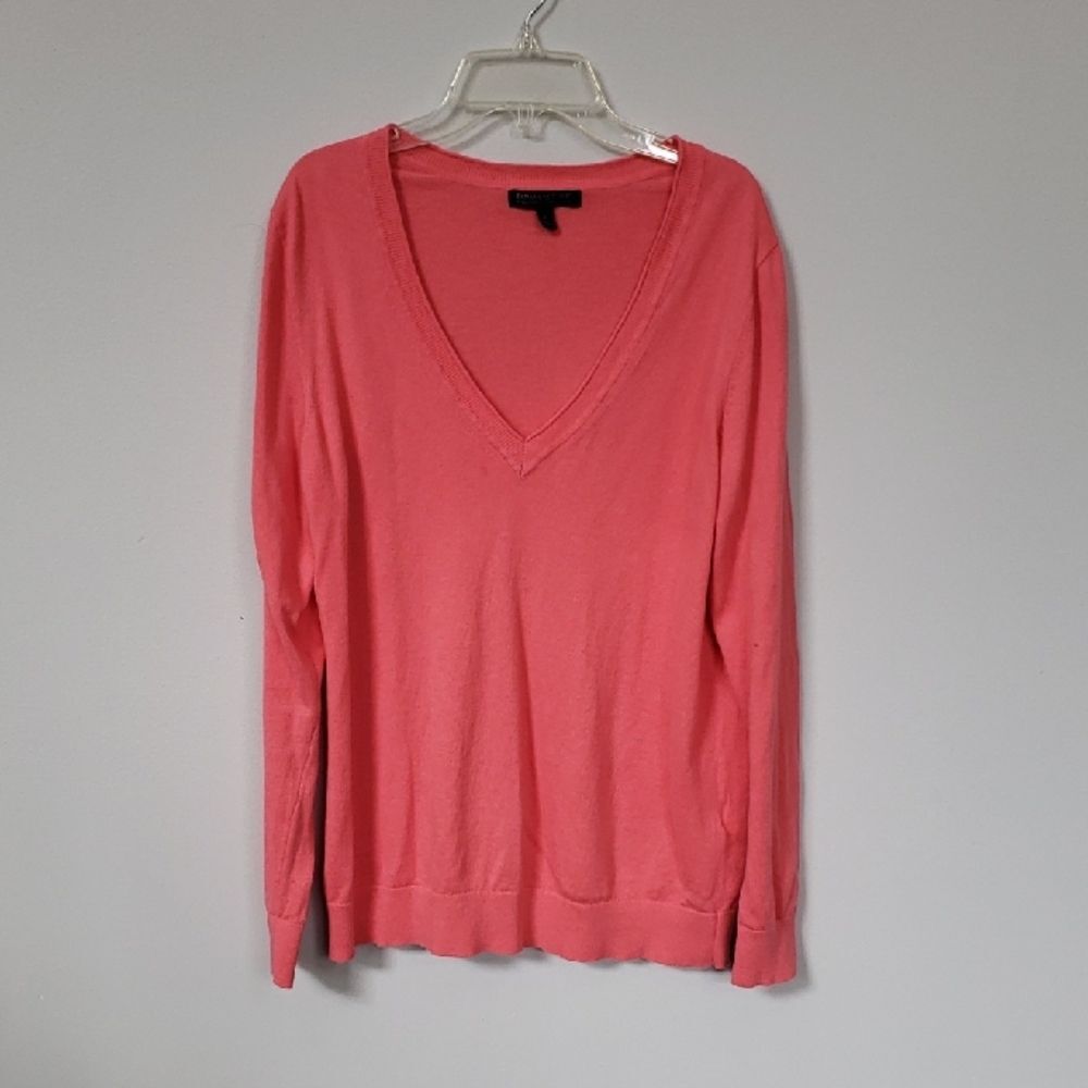 Banana Republic Sweater Womens Cashmere Cotton V neck Lightweight Office Casual